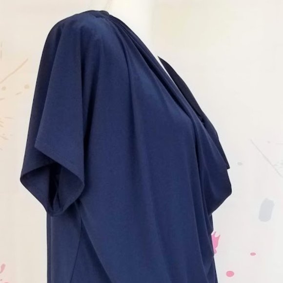RONNI NICOLE Navy Blue Cowl Neck Dress - Women's 8 - Picture 5 of 9